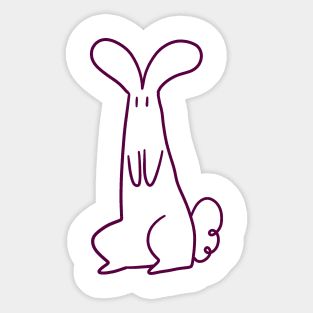 White Bunny Sticker